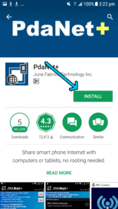 share internet from phone to tablet pda net